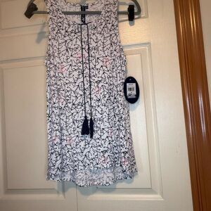 Nautical Anchor Print Sleeveless Top - NWT - M
